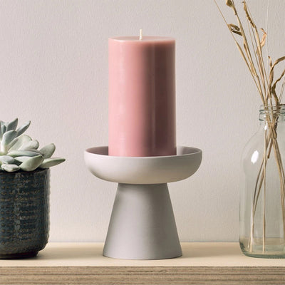 aery living | porcini candle holder medium | grey ~ DC
