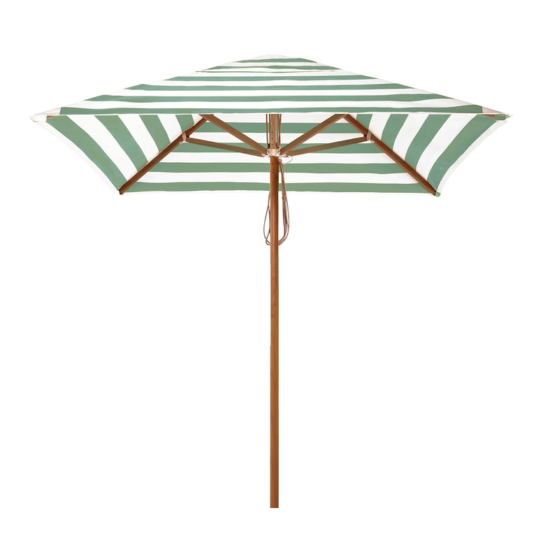 basil bangs | sundial patio umbrella | sage stripe