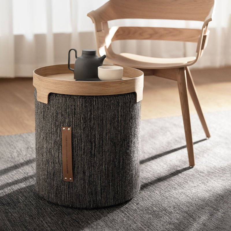 design house stockholm | bjork pouf | dark grey