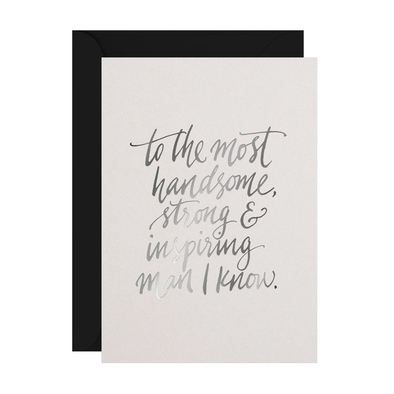 galina dixon | greeting card | to the most handsome man | black