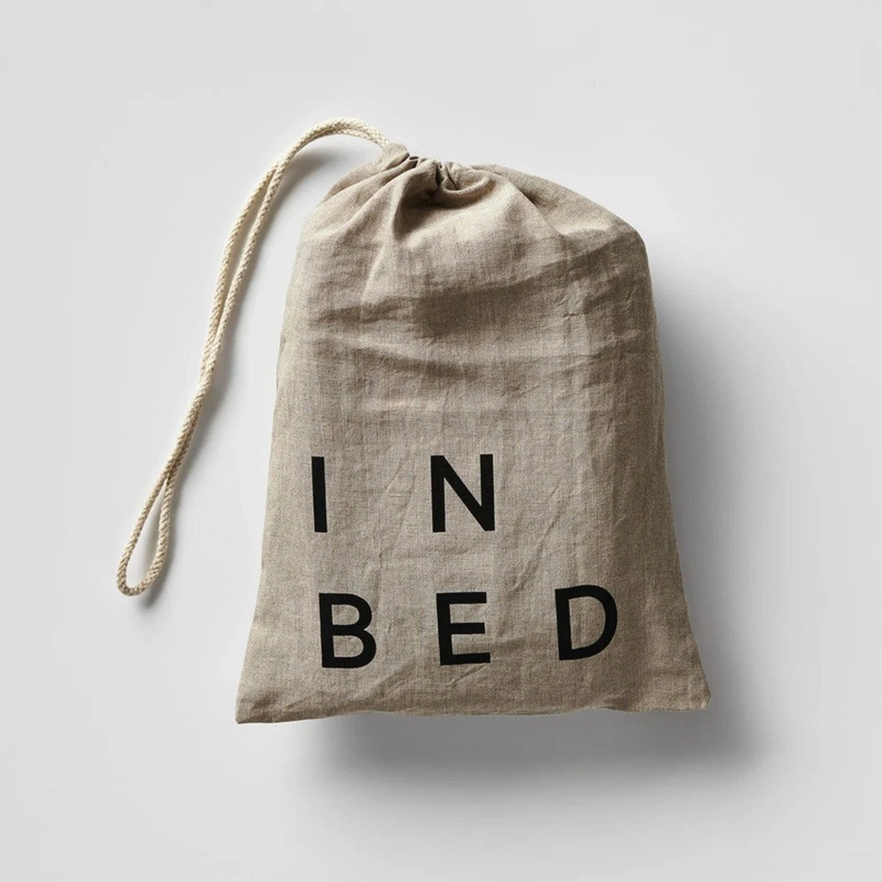 in bed | linen duvet cover | queen | lake blue - LC