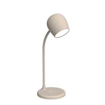 kreafunk | ellie table lamp with speaker + charger | ivory sand