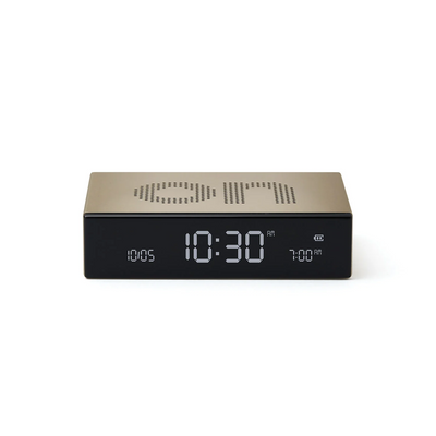 lexon | flip premium reversible LCD alarm clock | gold