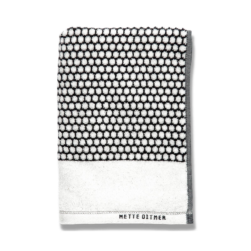 mette ditmer | grid hand towel | black + off white