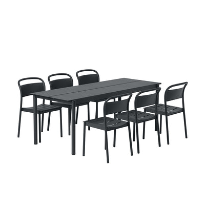muuto | linear steel table 220cm | black