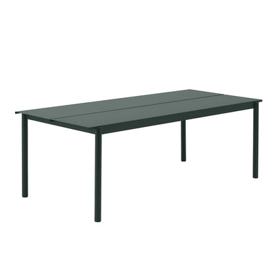 muuto | linear steel table 220cm | dark green