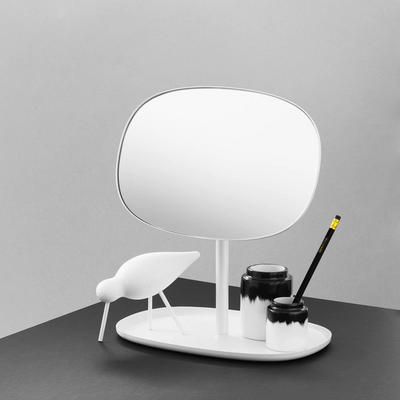 normann copenhagen | flip table mirror | white ~ DC