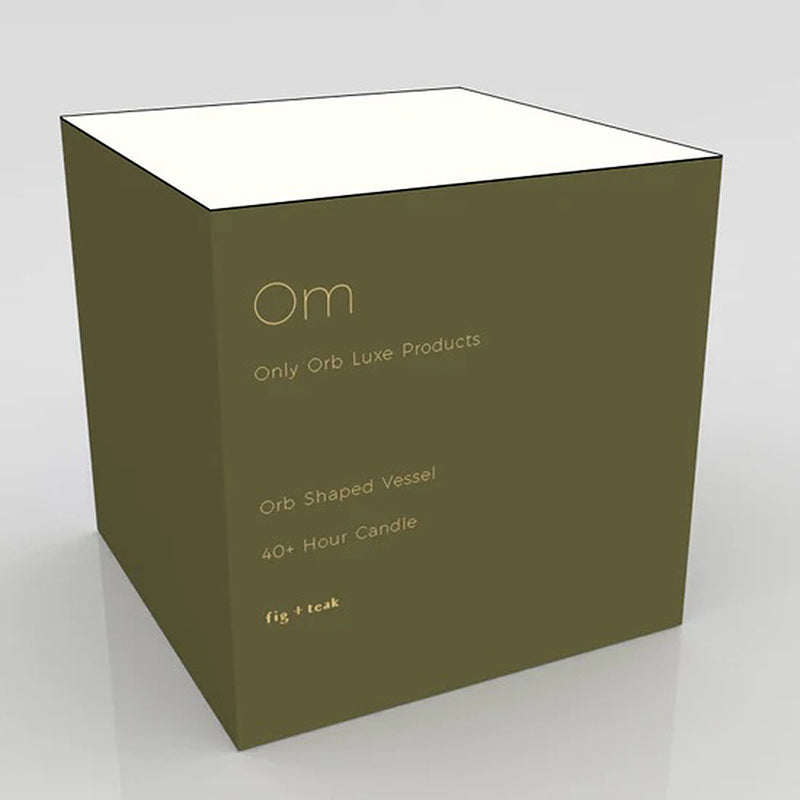 only orb | teak orb scented candle | om