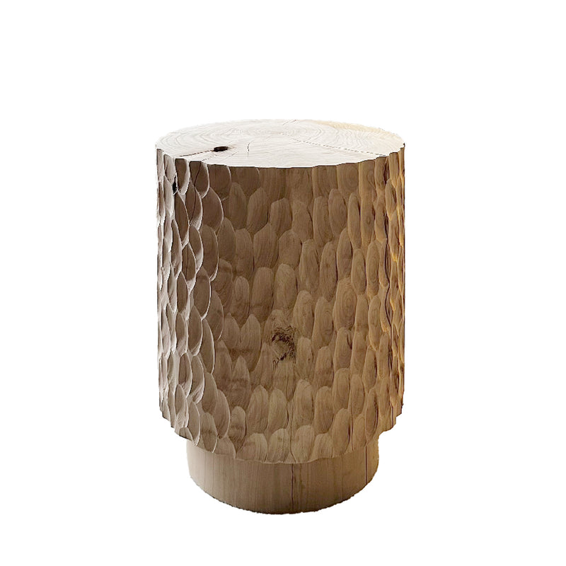 studio nikco | wooden stool / side table | stepped no.2 carved