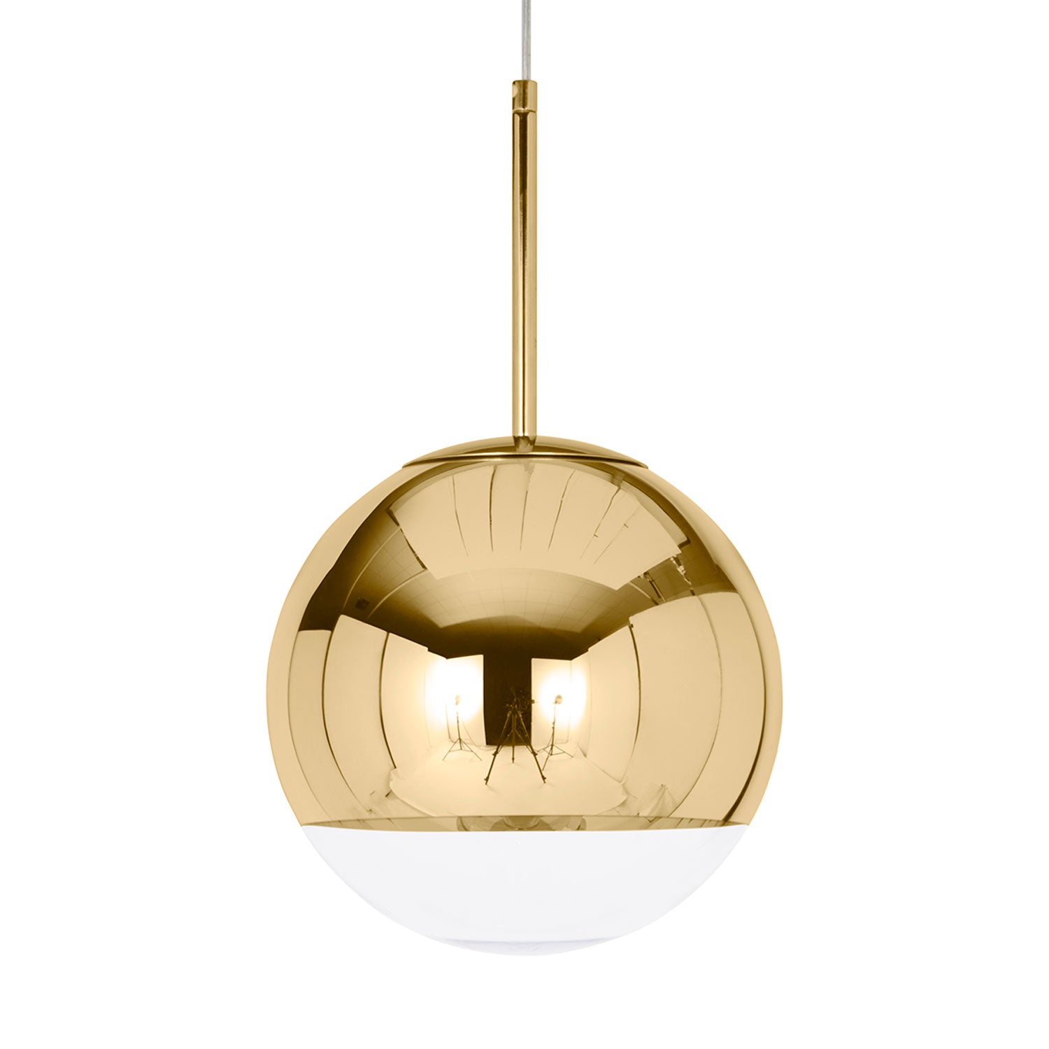 Light outlet gold pendant