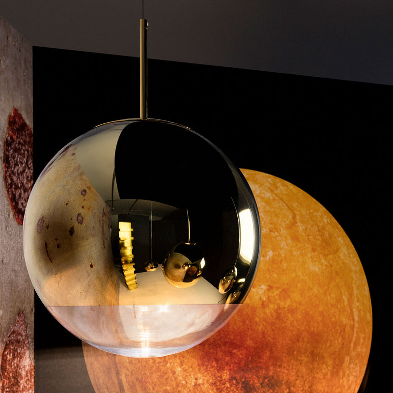tom dixon | mirror ball pendant light | gold 25cm
