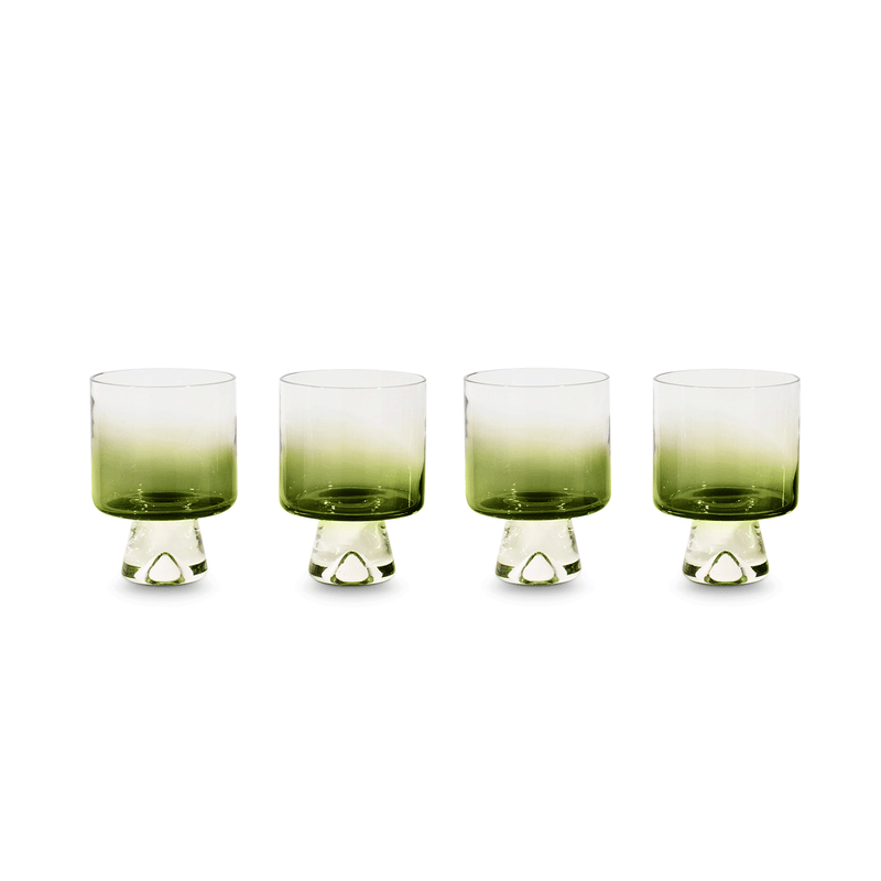 tom dixon | tank low ball glass | set of 4 | green - limited edition