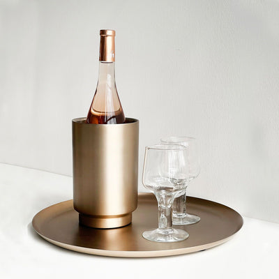 xlboom | rondo wine cooler | soft copper + steel