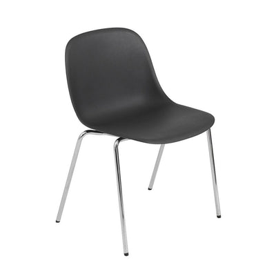 muuto | fiber side chair | a-base | black + chrome