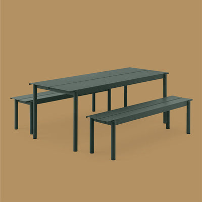 muuto | linear steel table | dark green 200cm