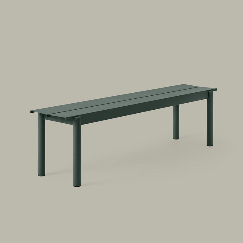 muuto | linear steel bench | dark green 170cm