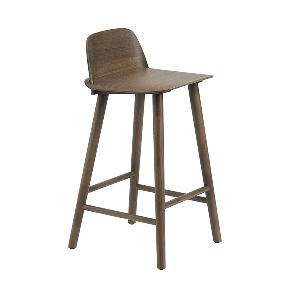 muuto nerd counter stool 65cm stained dark brown top3 by design