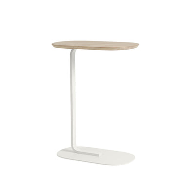 muuto | relate side table | solid oak + off white 73.5cm