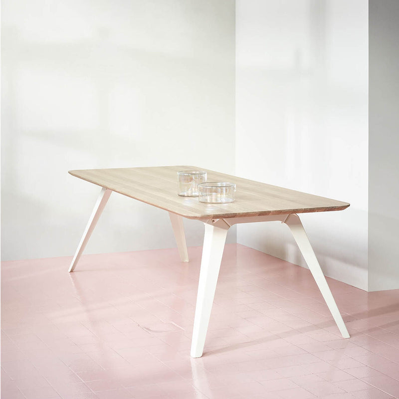puik | fold table | solid oak + white base 240cm - LC