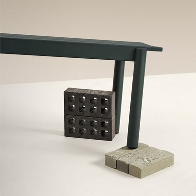 muuto | linear steel bench | dark green 170cm