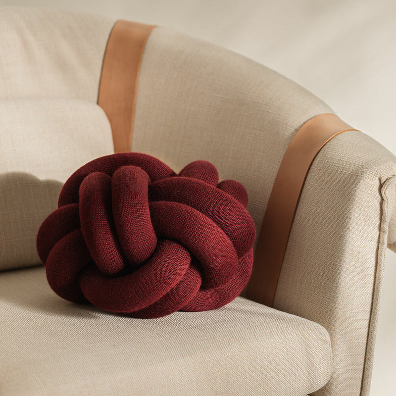 design house stockholm | knot cushion | bordeaux - DC