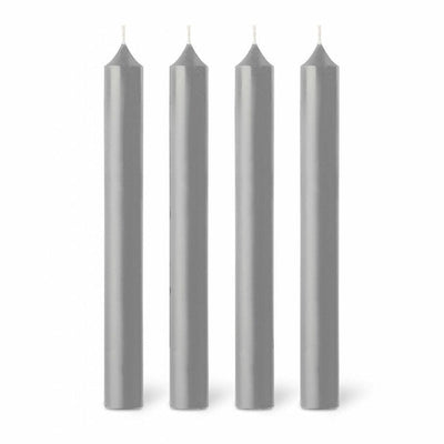 bougies la francaise | dinner candle pack of 12 | 27cm cement