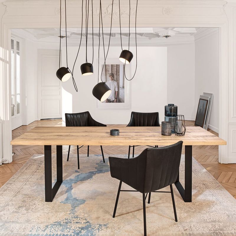 janua | sc 58 dining table | white oak + black legs 300x110cm