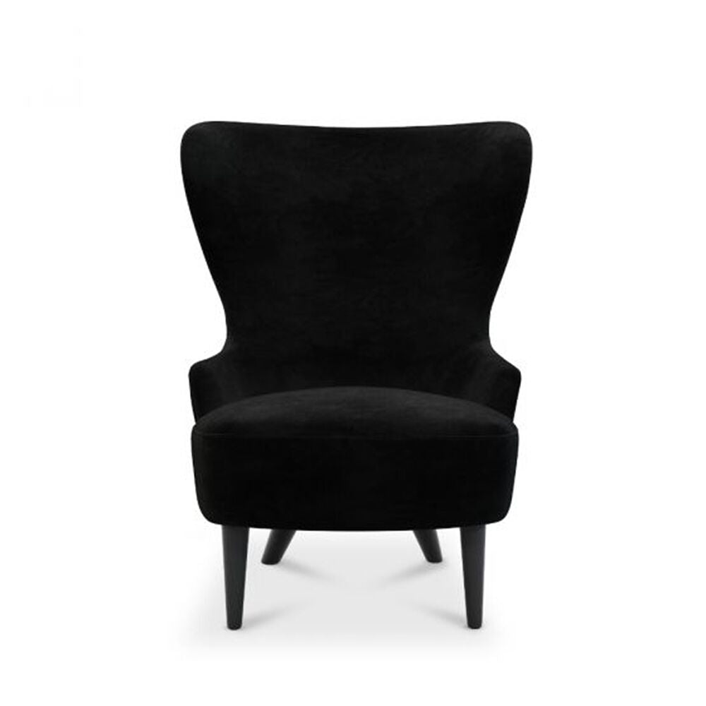 tom dixon | micro wingback chair | kvadrat gentle 2 black 0193