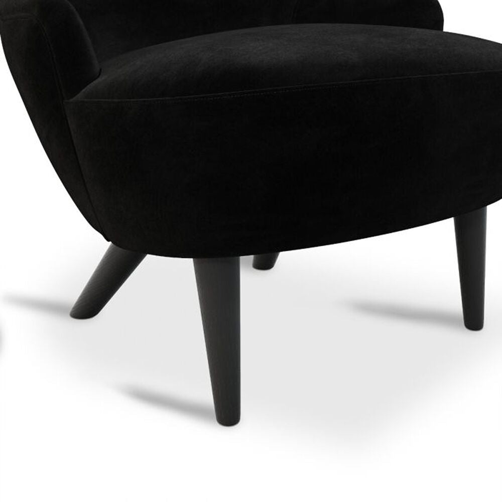 tom dixon | micro wingback chair | kvadrat gentle 2 black 0193