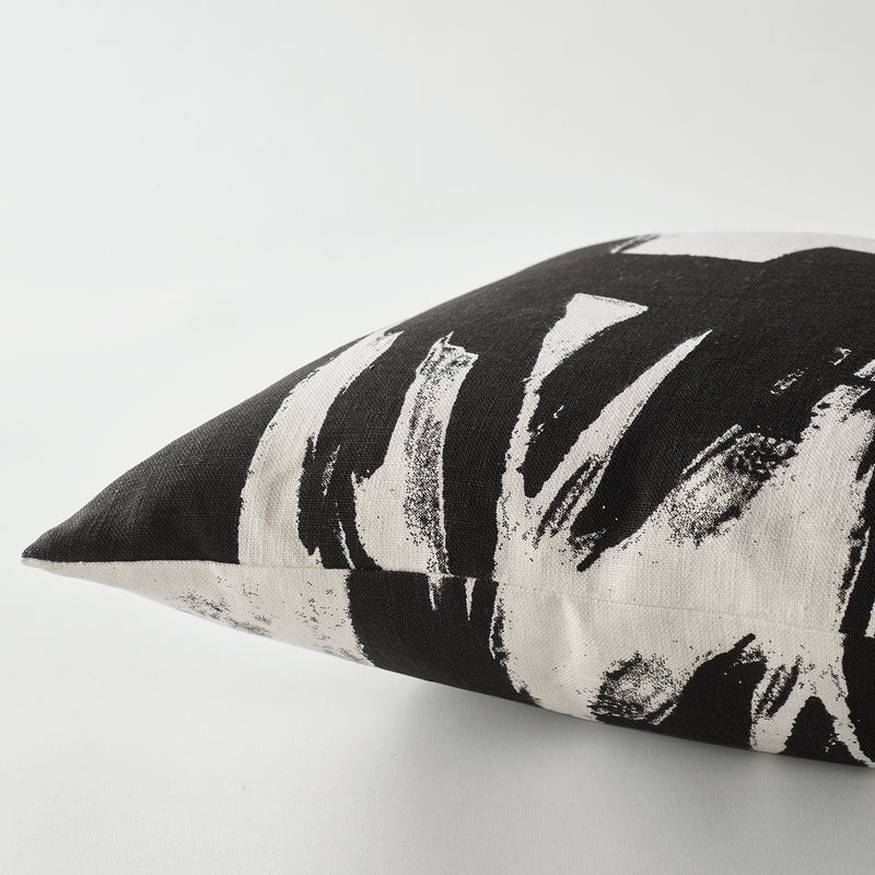 greg natale | paint brush cushion | black + white