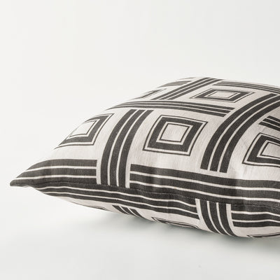 greg natale | astoria weave cushion | black