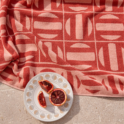 greg natale | sorrento beach towel | pink - 3DC