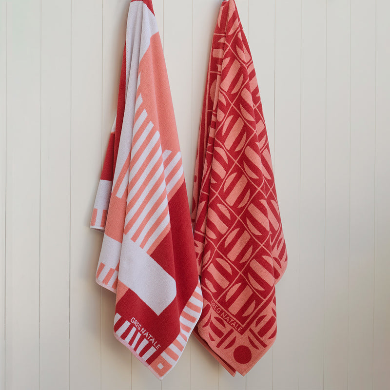 greg natale | sorrento beach towel | pink - 3DC