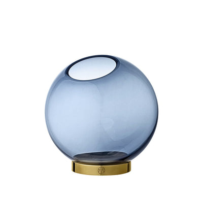 aytm | globe vase with stand | navy medium - LC