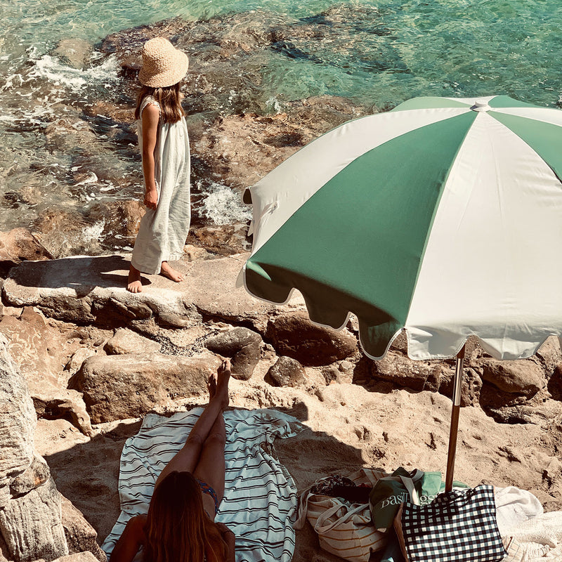 basil bangs | the weekend beach umbrella | sage