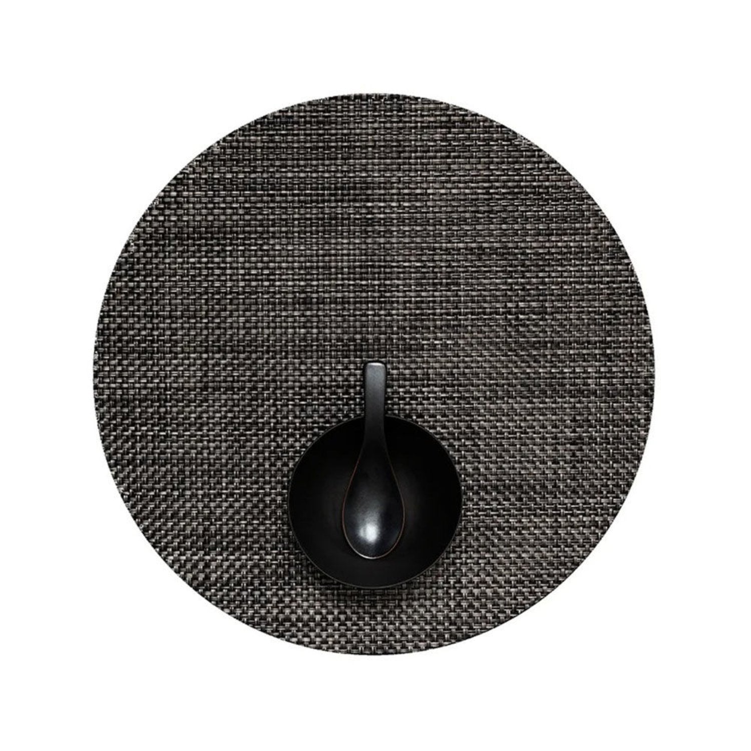 chilewich placemat round basketweave carbon top3 by design