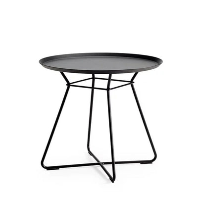 freifrau | leya coffee table with leather inlay | large ebony (black)