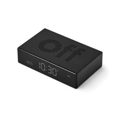 lexon | flip premium reversible LCD alarm clock | black