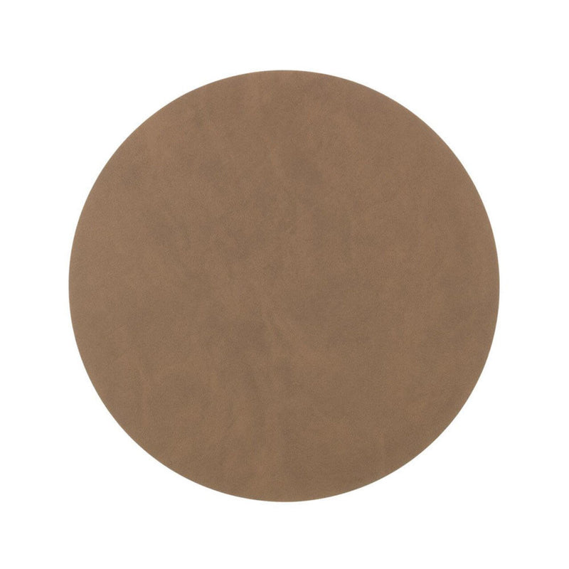 lind dna | table mat | circle medium | nupo brown