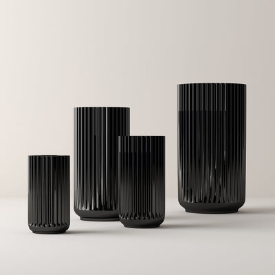 lyngby | porcelain vase 31cm | black - LC