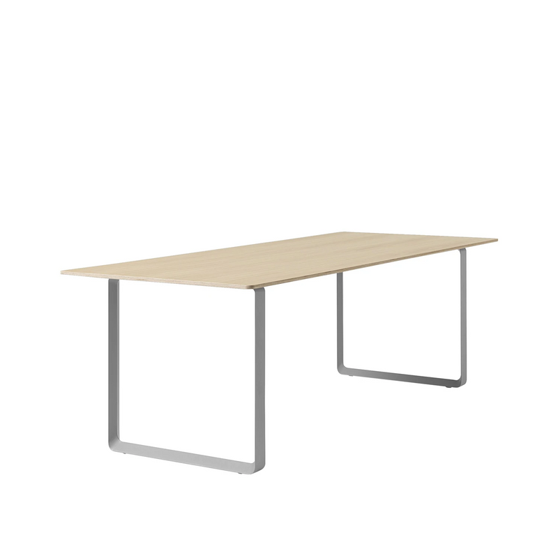 muuto | 70/70 table | oak veneer + grey leg | 225cm