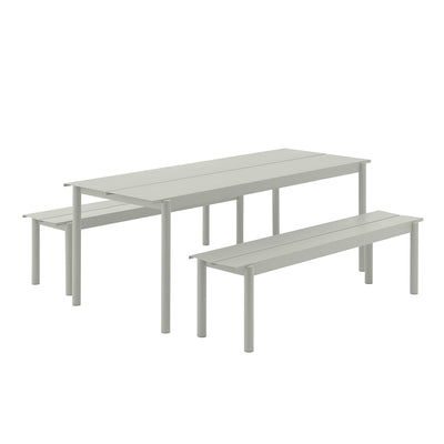 muuto | linear steel bench | grey 170cm