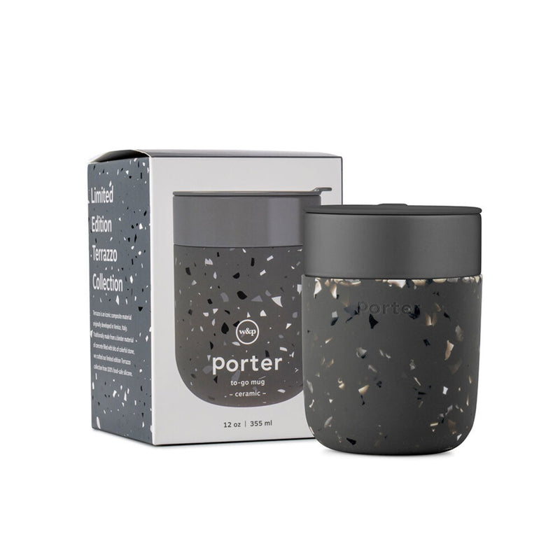 porter | ceramic mug 355ml | terrazzo charcoal - LC