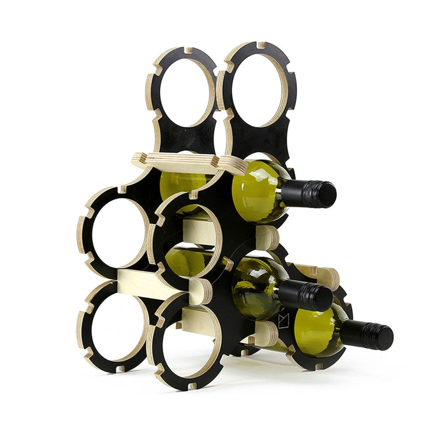 power to make wine rack 6 bottle black LC
