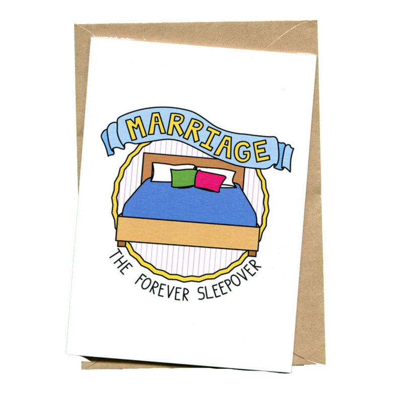 things by bean | greeting card | marriage the forever sleepover