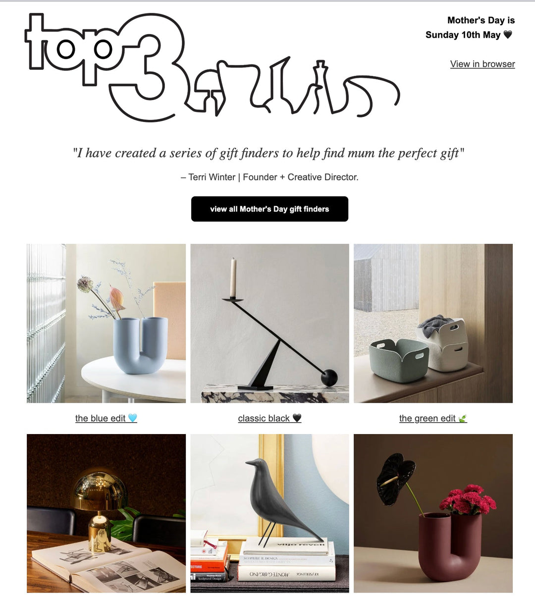 curated gift finders for mum x
