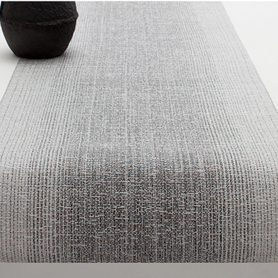 chilewich | table runner | ombre silver