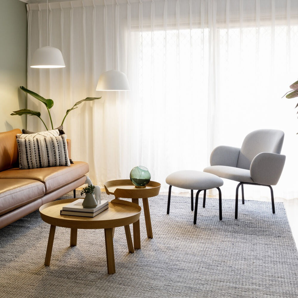 puik | dost lounge chair + footstool | light grey - LC