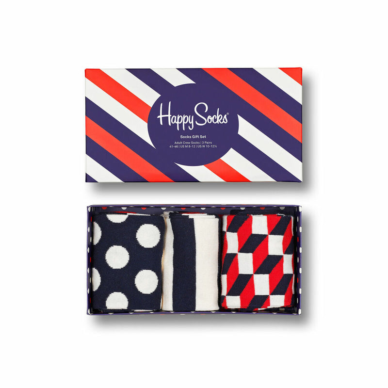 happy socks | gift set - navy | size 41-46 - 3 pack