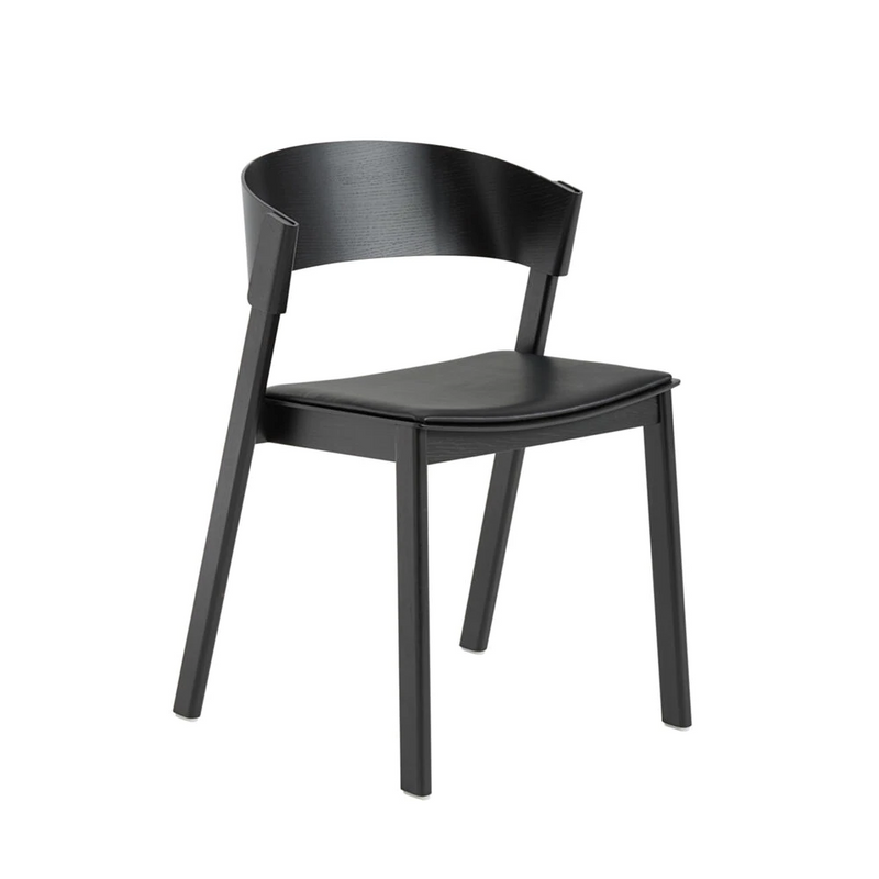 muuto | cover side chair | black + black leather